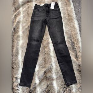 NWT Judy Blue Women's Black Skinny Fit Jeans Mid Rise